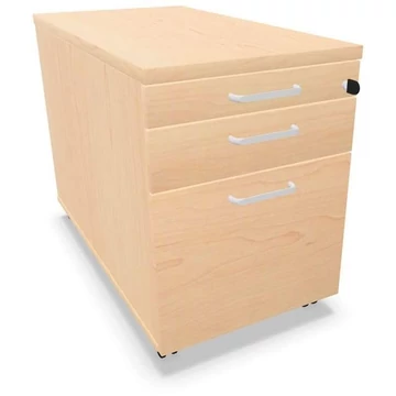 Mobil konténer, 2 fiók + iratrendszer, juhar színű, ma x sz x mé: 600 x 430 x 800 mm