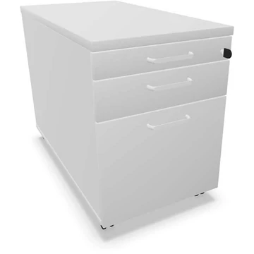 Mobil konténer, 2 fiók + iratrendszer, színe világosszürke, ma x sz x mé: 600 x 430 x 800 mm