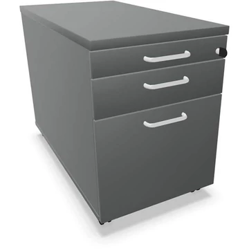 Mobil konténer, 2 fiók + reszelő, sötétszürke szín, ma x sz x mé: 600 x 430 x 800 mm