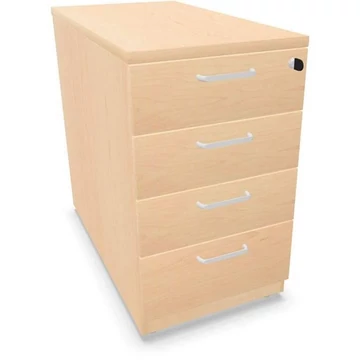 Hosszabbító tartály, 4 fiók, juhar színű, ma x sz x mé: 740 x 430 x 800 mm