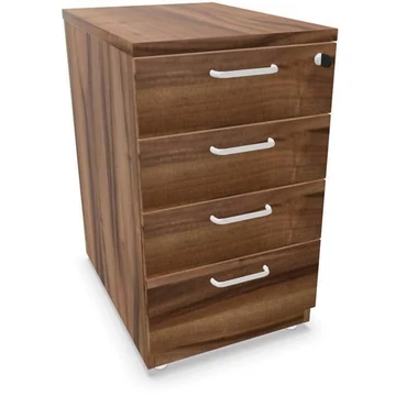 Hosszabbító tartály, 4 fiók, dió színű, ma x sz x mé: 740 x 430 x 600 mm