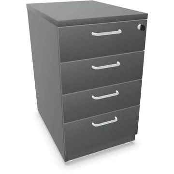 Hosszabbító tartály, 4 fiók, sötétszürke szín, ma x sz x mé: 740 x 430 x 600 mm