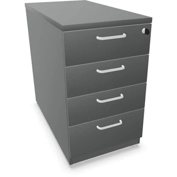 Hosszabbító tartály, 4 fiók, sötétszürke szín, ma x sz x mé: 740 x 430 x 800 mm