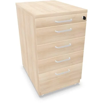 Hosszabbító tartály, 5 fiók, akác színű, ma x sz x mé: 740 x 430 x 600 mm