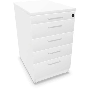 Hosszabbító tartály, 5 fiók, fehér színű, ma x sz x mé: 740 x 430 x 600 mm