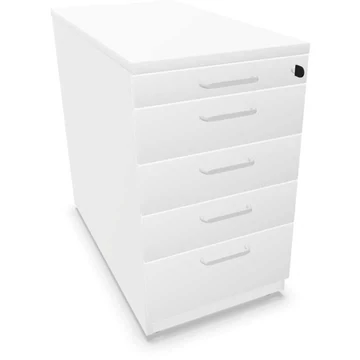 Hosszabbító tartály, 5 fiók, fehér színű, ma x sz x mé: 740 x 430 x 800 mm
