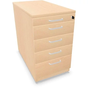 Hosszabbító tartály, 5 fiók, juhar színű, ma x sz x mé: 740 x 430 x 800 mm