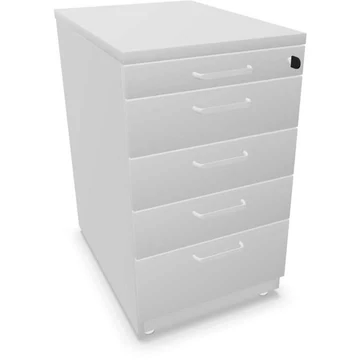 Hosszabbítótartály, 5 fiók, világosszürke szín, ma x sz x mé: 740 x 430 x 600 mm