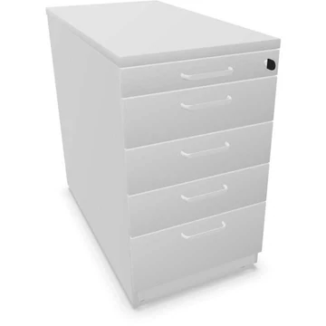 Hosszabbító tartály, 5 fiók, világosszürke szín, ma x sz x mé: 740 x 430 x 800 mm