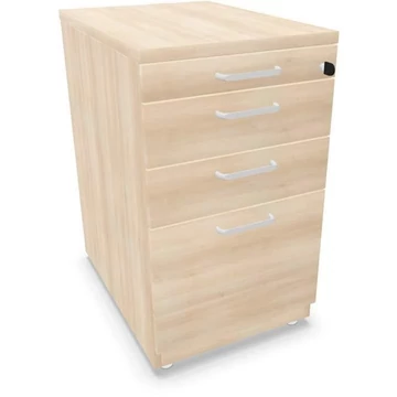 Hosszabbító tartály, 3 fiók + iratrendszer, akác színű, ma x sz x mé: 740 x 430 x 600 mm