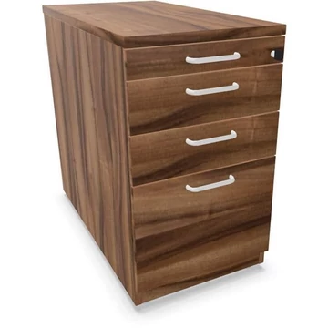 Hosszabbító tartály, 3 fiók + iratrendszer, dió színű, ma x sz x mé: 740 x 430 x 800 mm