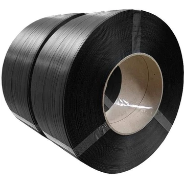 Pántolószalag PP 12 x 0,7 mm, fekete, 2 db 2500 m-es tekercs