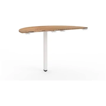 Hosszabbító asztal támasztólábbal STEEL 1200 x 800 mm, asztallap tölgy