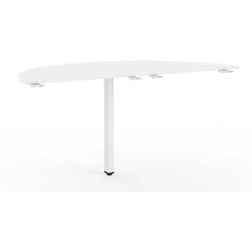 Hosszabbító asztal támasztólábbal STEEL 1600 x 800 mm, asztallap világos szürke