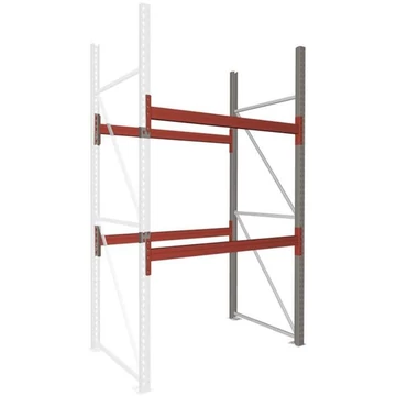 MULTIPAL raklapos állvány, ma x szé: 2700 x 1100 mm, 2 pár vízszintes tartó 1825 mm, polcterhelés 2200 kg, kiegészítő állvány