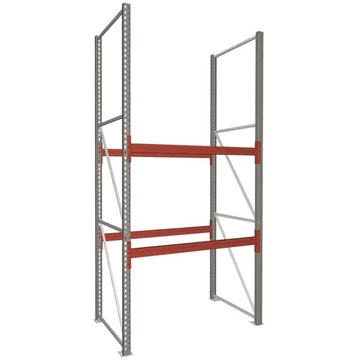 MULTIPAL raklapállvány, ma x szé: 3300 x 1100 mm, 2 pár vízszintes tartó 1825 mm, polcterhelés 2200 kg, alapállvány