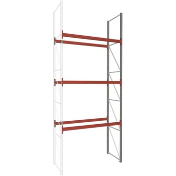 MULTIPAL raklapállvány, ma x szé: 5500 x 1100 mm, 3 pár tartókonzol 2700 mm, polcterhelés 1500 kg, kiegészítő állvány