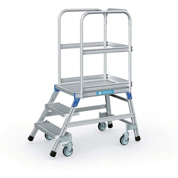 Emelőlépcsők, emelvénymagasság 720 mm, 3 rácslépcső