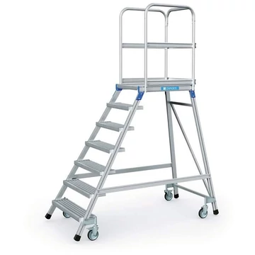 Emelvénylépcsők, 1680 mm magasságú, 7 rácslépcső