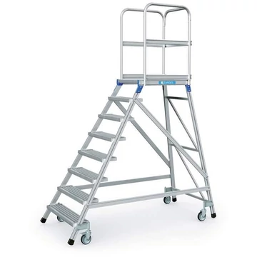 Emelőlépcső, a platform magassága 1920 mm, 8 rácslépcső