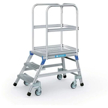 Emelőlépcsők, 720 mm magasságú, 3 csúszásgátló alumínium lépcső