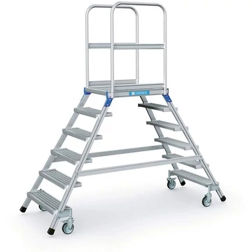 Mindkét oldalon peronlépcső, platformmagasság 1440 mm, 6 rácslépcső