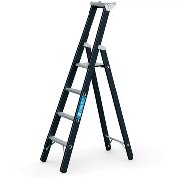 Lépcsőfokos állólétra, egyoldalú hozzáférés, teher 250 kg, magasság 1870 mm, 4 fokos