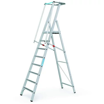 Koronás létra kapaszkodóval, összecsukható, 8 lépcsős