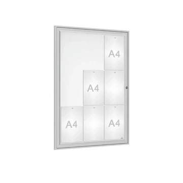 Tradition kirakat, vitrin kültérre, 1050 x 750 mm, 9 x A4, alumínium váz