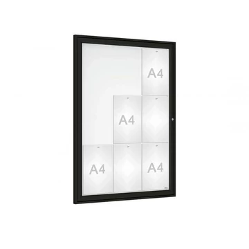 Tradition kirakat, vitrin kültérre, 1050 x 750 mm, 9 x A4, keretszíne barna RAL8017