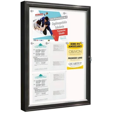 „Classique” kirakat, kültérre, 750 x 550 mm, bíborvörös RAL3004