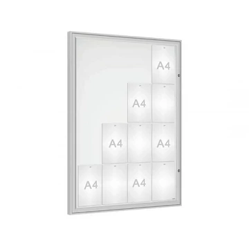 „Classique” kirakat, kültérre, 1350 x 1000 mm, alumínium - eloxált