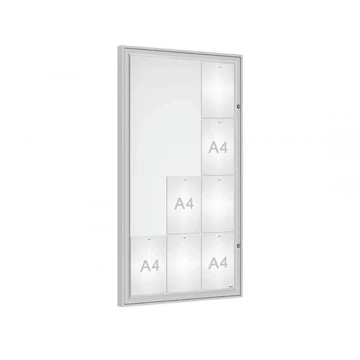 „Classique” kirakat, kültérre, 1350 x 750 mm, alumínium - eloxált