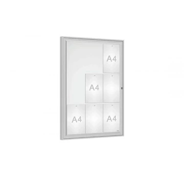 „Classique” kirakat, kültérre, 1050 x 750 mm, alumínium - eloxált