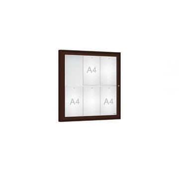 „Classique” kirakat, kültérre, 750 x 750 mm, barna színű RAL8017