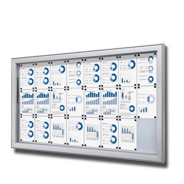 Prémium kirakat kültérre, keretmélység 68 mm, mágneses hátfal, 24x A4