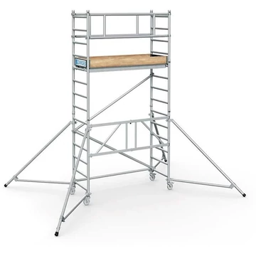 Moduláris alumínium állvány kerekekkel, emelvény 1,8 x 0,6 m, emelvénymagasság 2,55 m