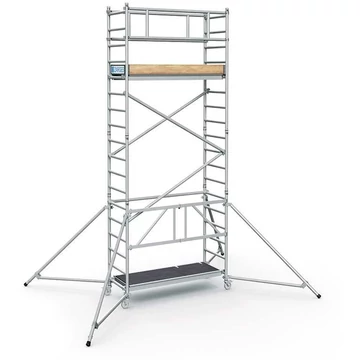 Moduláris alumínium állvány kerekekkel, emelvény 1,8 x 0,6 m, emelvénymagasság 3,55 m