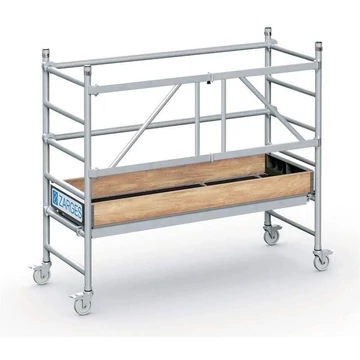 S-Plus moduláris alumínium állvány kerekekkel, 1,8 x 0,6 m-es dobogóval, 0,55 m dobogómagassággal