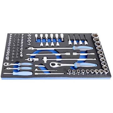 Dugókulcs készlet 1/4 hüvelyk és 1/2 hüvelyk tartozékokkal, UNIOR, 88 db.