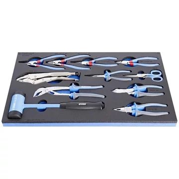 Fogókészlet és visszarúgásmentes kalapács, UNIOR, 11 db.