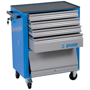 Szervizkocsi EUROSTYLE, Szé × Mé × Ma: 770 x 440 x 895 mm, 4 fiók szekrénnyel