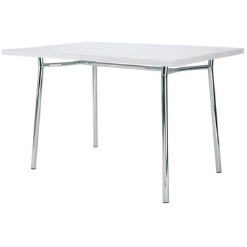 Konferenciaasztal TIRAMISU, 1200 x 800 mm, váz krómozott, asztallap világos szürke