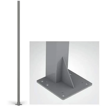 Padlótartó géprácshoz, magasság 1400 mm, profil 80x80 mm, szürke szín