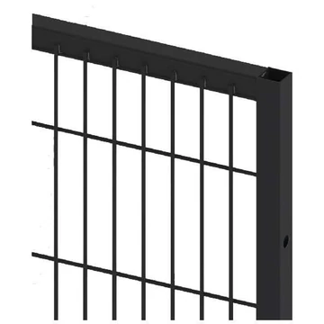 Rácsos falelem, ma x szé: 2050x1000 mm, fekete színű