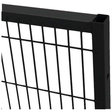 Rácsos falelem, 1250x200 mm, tartós profil, fekete szín