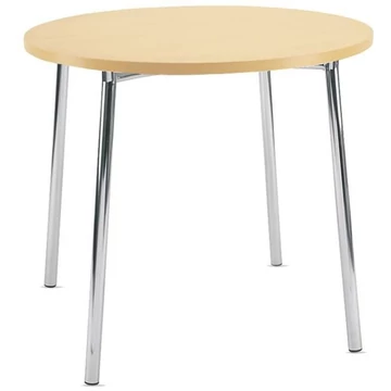 Konferenciaasztal TIRAMISU, átmérője 800 mm, váz krómozott, asztali juhar