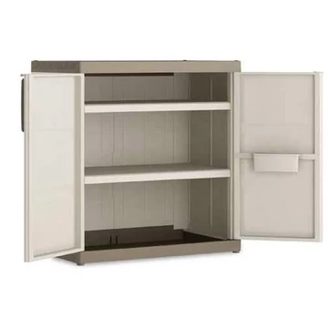 Műanyag szekrény, 2 polc, ma x sz x mé: 930x890x540 mm