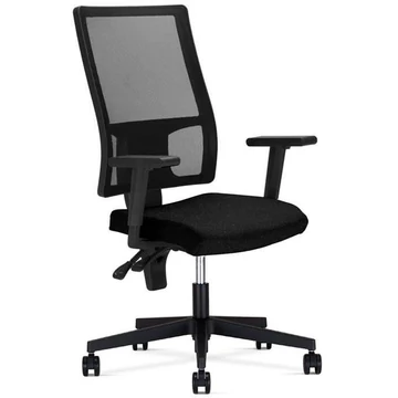 TAKTIK irodaszék fekete hálós háttámlával, fekete üléshuzattal