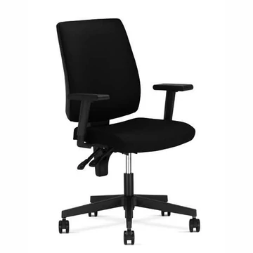 TAKTIK irodai szék karfákkal, Oban kárpit - fekete szín